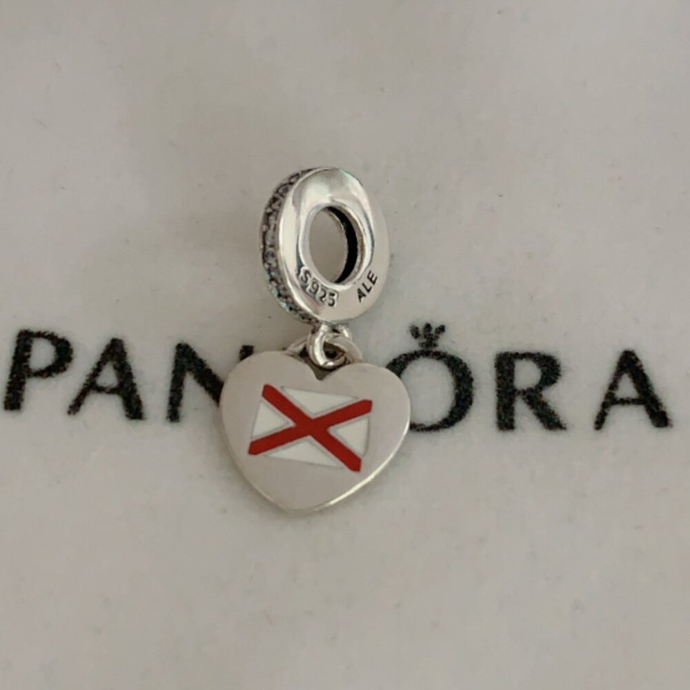 Pandora Northern Ireland Flag Exclusive Heart Charm Pendant